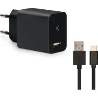 Ksix Usb-ladegerät + Typ-c-kabel 1 M 2.4a
