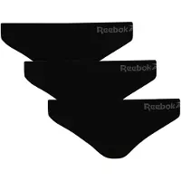Reebok Slip "KALI", Damen, Gr. S (36), schwarz, Obermaterial: 74% Polyamid, 26% Elasthan, bedruckt, unifarben, eng, Unterhosen Slip, ohne störende Nähte, eng, basic, bequem, mit Logo, breiter Bund