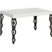 Itamoby Ausziehbarer Tisch 90 x 140/244 cm, Gestell Karamay, Esche weiß, Anthrazit