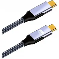 Zenwire Kabel - Thunderbolt 3 USB-C auf USB-C - 4K 60 Hz - 10 Gbit/s - 100 W PD 5A - 2 m - Nylon - Schwarz