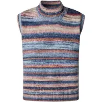 Pepe Jeans für Damen. PL7000009 Mehrfarbige hellblaue Weste (M), Lässig, Polyester, Ärmellos / Hosenträger