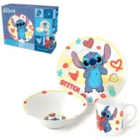 Stor Stitch Aloha Keramik Schüssel Teller Und Becher Set Mit Lunch Tasche