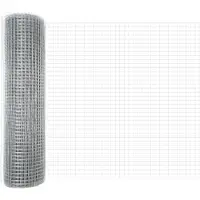 vidaXL Doppelstabmattenzaun 10000 x 50 cm Silber