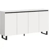 Xonox .home Tomasa Sideboard B/H/T: 160x84x36 cm in weiß Melamin und schwarz