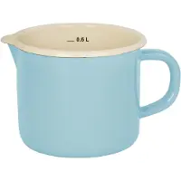 Kruger Milchtopf KRÜGER "Sylt", blau (pastell, blau), B:10cm H:9,5cm L:14,5cm Ø:10cm, Töpfe, Milchtopf, Induktion
