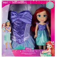 JAKKS Pacific Arielle, Die Meerjungfrau Disney Ariel + Kostüm Puppe 38 Cm