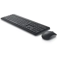 Dell KM3322W, Kabellos, RF Wireless, Plunger key switch, QWERTY, Schwarz, Maus enthalten