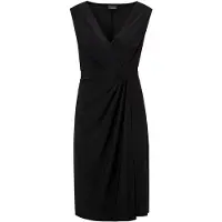 Goldner Kurzgröße: Cocktailkleid mit Raffungen in schwarz | Gr.: 22
