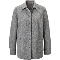 Goldner "Kurzgröße Lässige Wolljacke mit Hemdkragen" Knöpfe