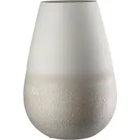 Gilde Tischvase "Vase rund Echo beige", beige, B:23cm H:33cm T:23cm, Metall, Vasen, Tischvase