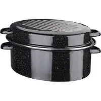 GSW Bräter "Allzweckbräter", schwarz, H:14cm, Töpfe, Bräter, schwerer Qualität, Deckel als Auflaufform verwendbar, Induktion, 32 cm