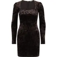 Superdry für Damen. W8011984A Braunes Samtkleid (XL), Lässig, Party, Klassisch, Polyester, Langarm