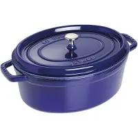 Staub Cocotte, 5,5 l, Blau, Eisenguss, 4 cm, 310 mm, 167 mm