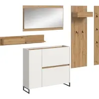 Ebuy24 Drive Garderobenmöbel Set D32 Weiß.
