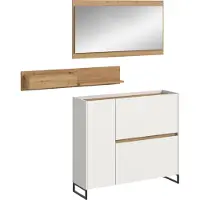 Ebuy24 Drive Garderobenmöbel Set D6 Weiß.