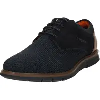 Bugatti Simone Com. Herrenschuhe elegante Schnürer Blau Freizeit