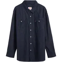 Levi's Jeanshemd PLUS, Herren, Gr. XXL (64/66), N-Gr, rot (rot cast rinse taked), Denim/Jeans, Obermaterial: 100% Baumwolle, bequem hüftlang, 1-Knopf-Manschette, Hemden Jeanshemd, im Westernstyle