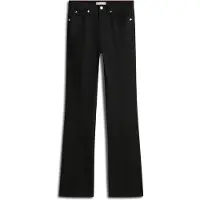 Tommy Hilfiger Bootcut-Jeans "DNM BOOTCUT RW", Damen, Gr. 34, Länge 32, schwarz, Denim/Jeans, Obermaterial: 98% Baumwolle, 2% Elasthan, Abriebeffekte, bootcut fit knöchellang, Jeans Bootcut-Jeans