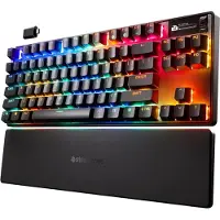 SteelSeries APEX PRO TKL WIRELESS GEN 3, Verkabelt & Kabellos, USB + RF Wireless + Bluetooth, Magnetic-mechanical key switch, QWERTY, RGB-LED, Schwarz