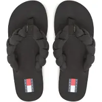 Tommy Hilfiger Zehentrenner Braided Thong Beach Sandal EN0EN02877 Schwarz 37