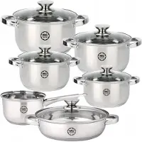 MG HOME Verso Daily Kochgeschirr Set Edelstahl 11 Teile