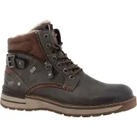 Mustang Herrenschuhe Warmfutter Schnürstiefel Grau Freizeit