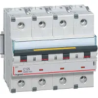 Legrand 409364 DX3 Leitungsschutzschalter C-Charakteristik, 125A, 4-polig, 10kA, 400VAC, 6TE