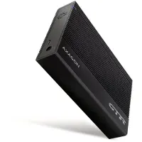 Axagon EE35-GTR USB-C 5Gbps - SATA 6G, 3.5 RIBBED box BLACK - USB Typ C, HDD-Gehäuse, 3.5", SATA, Serial ATA II, Serial ATA III, 5 Gbit/s, USB Anschluss, Schwarz