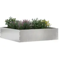 vidaXL Rasenkante 50 x 50 x 13 cm Edelstahl Silber