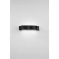 LUCE Design LED-Wandlampe Niike, schwarz, Breite 40 cm, Metall, CCT