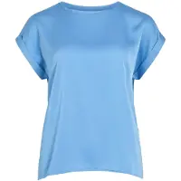 Vila "VIELLETTE S/S SATIN TOP - NOOS" Kunstfaser, regular fit