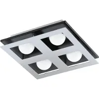 Eglo 96534 Bellamonte 1 LED Deckenleuchte 4x3,3W schwarz silber