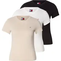 Tommy Hilfiger Kurzarmshirt "TJW 3PACK C-NECK TEE" Packung, 3er-Pack, 3 Stk. Slim, unifarbenes Design