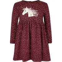 Happy girls Sommerkleid "dress", Mädchen, Gr. 128, EURO-Größen, berry, Stoff, 100% Baumwolle, normal, Kleider Sommerkleid