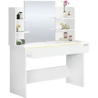 Casaria Schminktisch mit Spiegel und Beleuchtung 110 x 40 cm