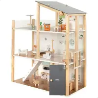 Woomax 3 Floors Wooden House Puppe