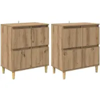 vidaXL Sideboards 2 stk. Artisan-Eiche 60 x 35 x 70 cm Holzwerkstoff