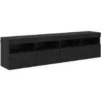 vidaXL TV-Wandregale 2 stk. Schwarz Eichen-Optik Holzwerkstoff