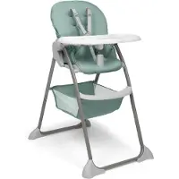 Hauck Sit N Fold, Multifunktions-Hochstuhl, Gepolsterter Sitz, Grau, Mintfarbe, Weiß, Muster, 5-Punkt, 15 kg