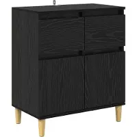 vidaXL Sideboard Schwarz Eichen-Optik 60 x 35 x 70 cm Holzwerkstoff