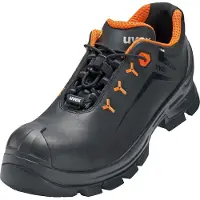 Uvex 2 S3 MACSOLE HI HRO SRC, Unisex, Erwachsener, Sicherheitsschuhe, Schwarz, Orange, A, E, ESD, FO, HI, HRO, P, S3, WRU, Speed-Schnürsenkel
