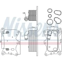Nissens Ölkühler, Motoröl 91198 für JEEP MERCEDES-BENZ
