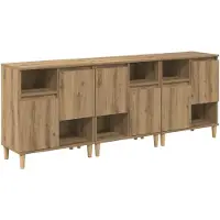vidaXL Sideboards 3 stk. Artisan-Eiche 60 x 35 x 70 cm Holzwerkstoff