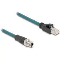 DeLOCK M12 Adapterkabel X-kodiert 8 Pin Stecker zu RJ45 Stecker 50 cm