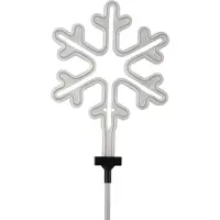 Bonetti LED Gartenleuchte "Schneeflocke", schwarz-weiß (weiß, silberfarben, schwarz), H:70cm, Leuchten, LED Gartenleuchte, LED Neon Stab für den Garten