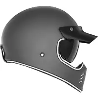 NOX Premium Integralhelm Seventy II Vollgesicht Titan Matt Größe M