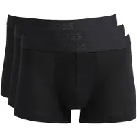BOSS Trunk "3P Trunk ONE", Herren, Gr. L, Jersey, schwarz (schwarz 002), Jersey, Obermaterial: 95% Baumwolle, 5% Elasthan, Unterhosen Trunk, mit unifarbenen Bund
