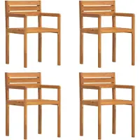 vidaXL Gartenstühle 4 Stk. 50x53x80 cm Massivholz Akazie