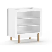 Vipack Kommode "Smile, Wickelregal mit 3 Fächern, MDF weiß lackiert", weiß, B:88cm H:95,3cm T:54,4cm, MDF, Sideboards, Kommode, ohne Wickelauflage, feste Böden, bietet viel Stauraum