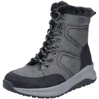 Rieker Damen Winterboots Grau Kunstleder Größe: 38